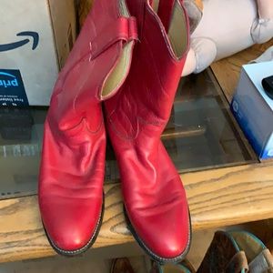 Roper Red boots Justin size 8 women’s 8 A